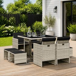 Practical 9 Piece Outdoor Dining Set for Everyday Use