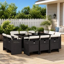 Practical 11-Piece Outdoor Dining Set for Any Space
