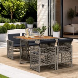 5 Piece Garden Dining Set for Outdoor Use