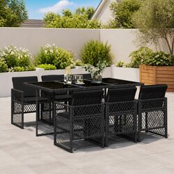 Practical 7-Piece Dining Set for Outdoor Use
