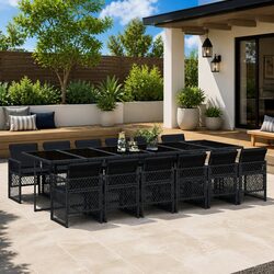Practical 13-Piece Outdoor Dining Set for Any Gathering