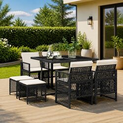 Versatile 9 Piece Outdoor Dining Set for Any Space