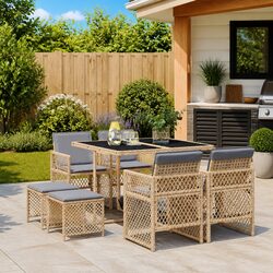 Practical 9 Piece Outdoor Dining Set for Any Space