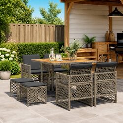 Practical 9 Piece Garden Dining Set for Outdoor Living