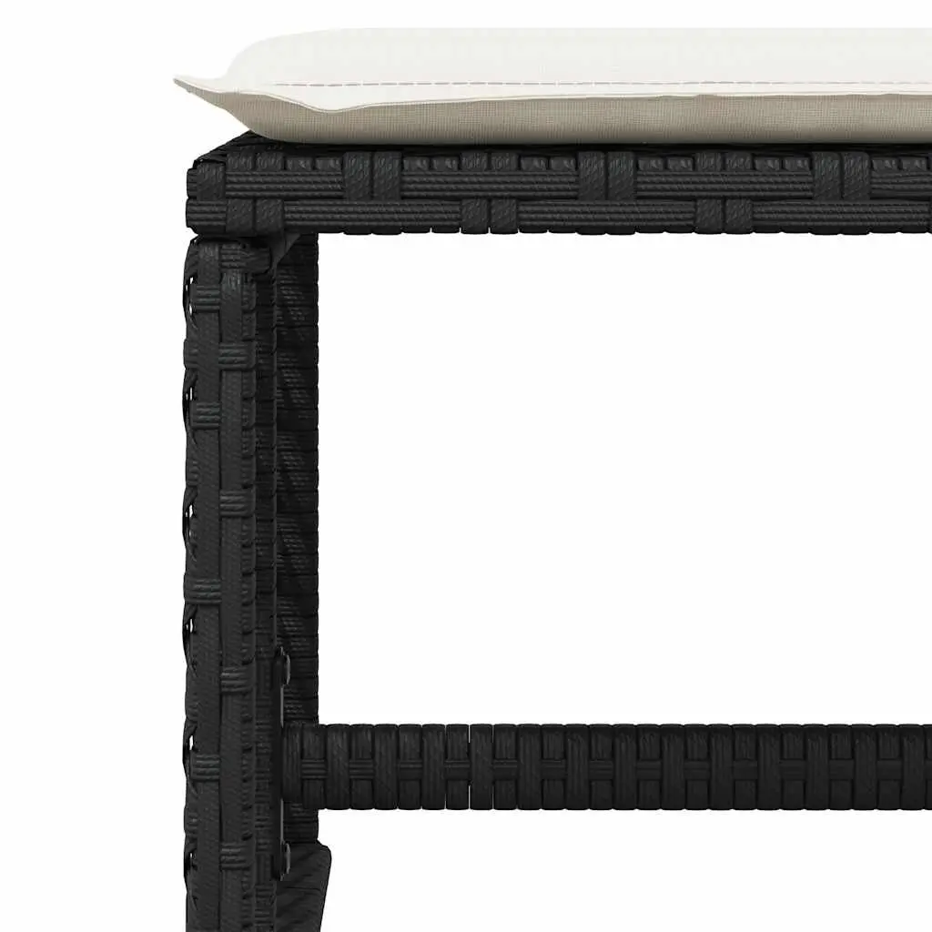 Outdoor Dining Set 13 Piece Garden Furniture Black Poly Rattan Chairs Table