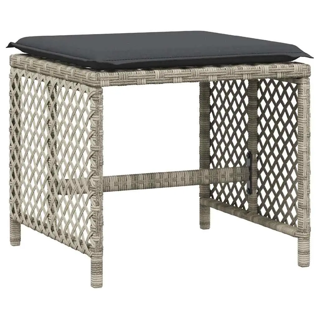 Garden Dining Set 15 Piece Outdoor Furniture Grey Poly Rattan Chairs Table Patio