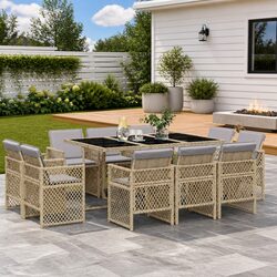 Versatile 11 Piece Outdoor Dining Set for Entertaining