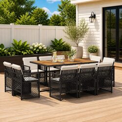 Versatile 11 Piece Garden Dining Set for Any Outdoor Occasion