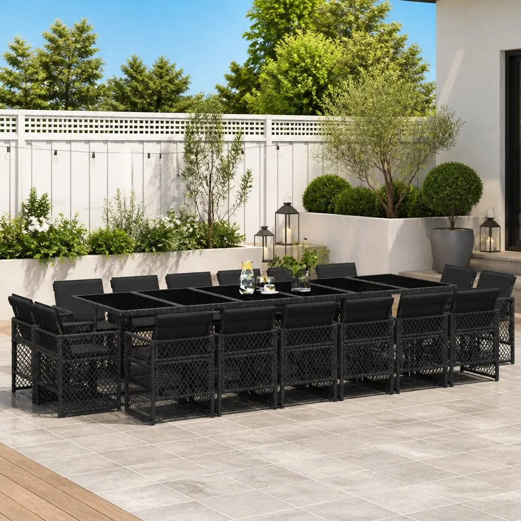 17-Piece Garden Dining Set for Outdoor Use