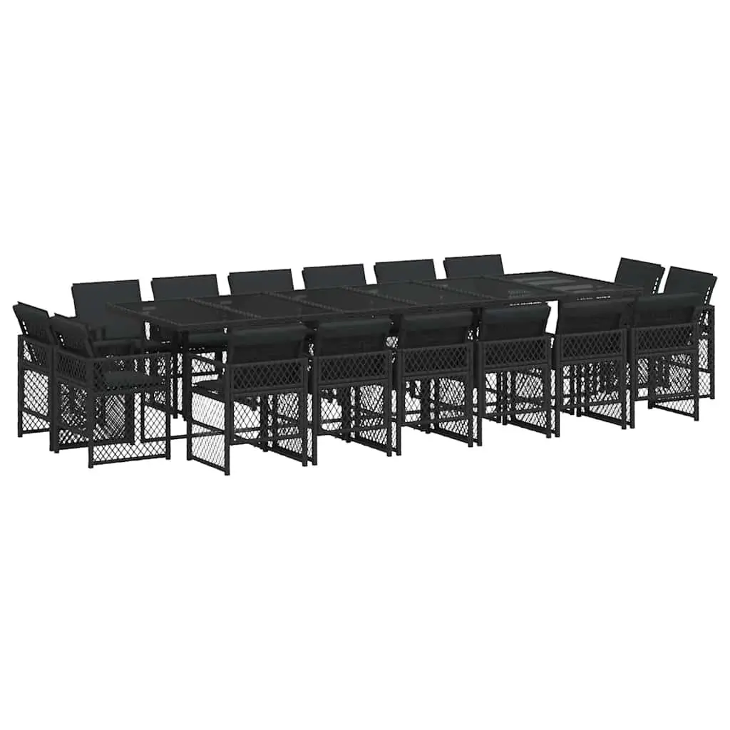 17-Piece Garden Dining Set for Outdoor Use