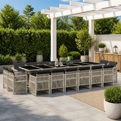 17 Piece Outdoor Dining Set for Patios and Backyards