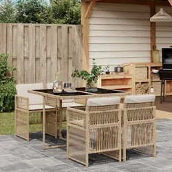 Compact Outdoor Dining Set with Cushioned Chairs