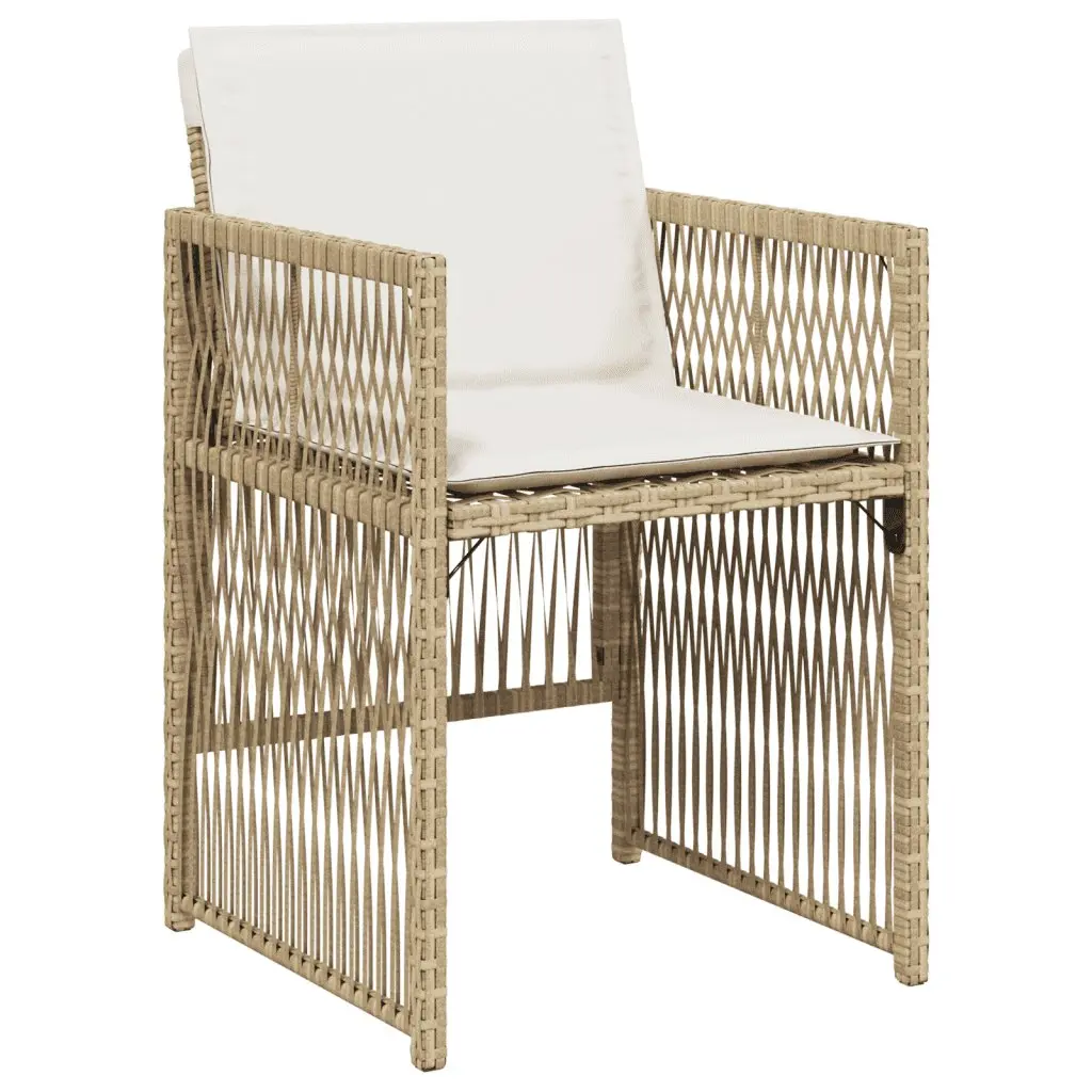 Outdoor Dining Set with Cushioned Chairs