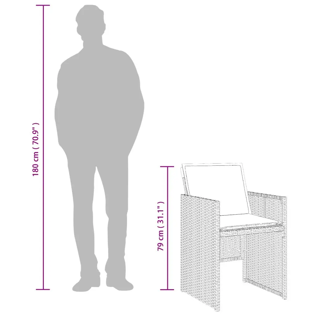 5 Piece Garden Dining Set with Cushions Outdoor Patio Furniture Beige