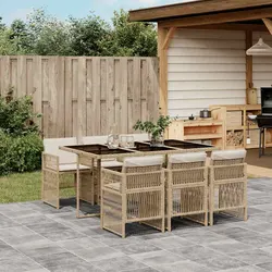 Practical 7-Piece Garden Dining Set for Outdoor Use