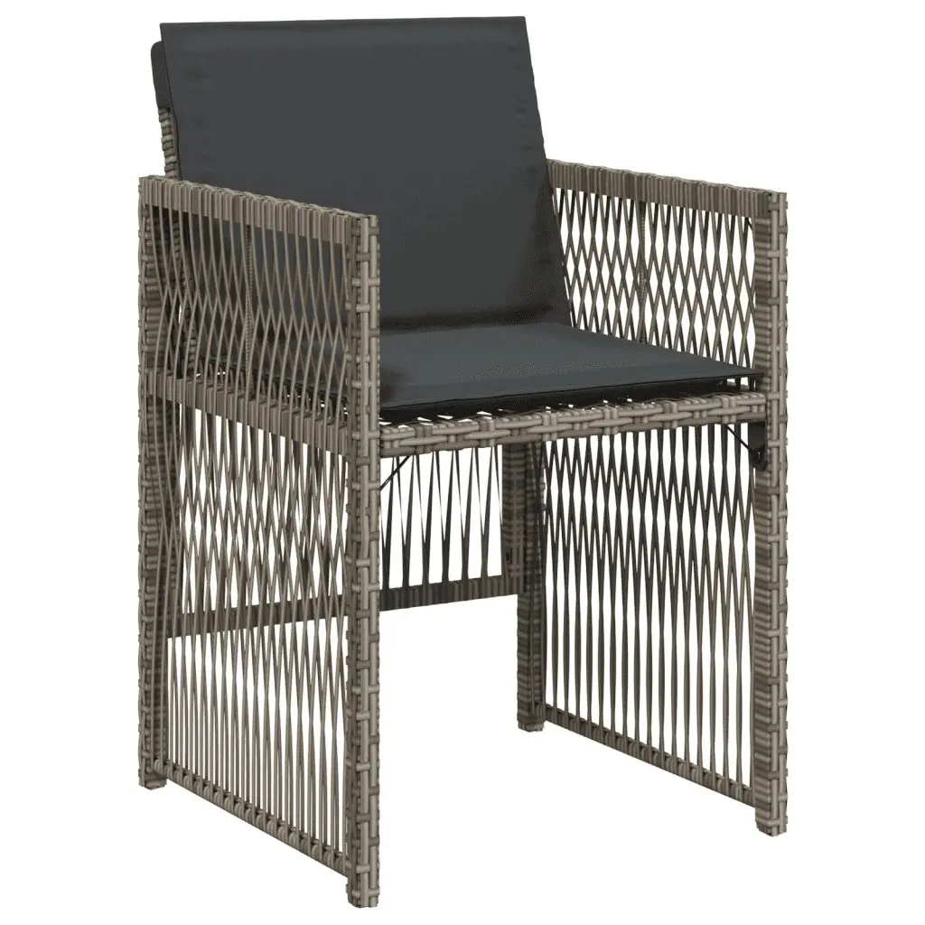 Garden Dining Set 9 Piece Grey Poly Rattan Outdoor Furniture Patio Table Chairs