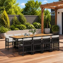 9-Piece Garden Dining Set - Practical Outdoor Furniture