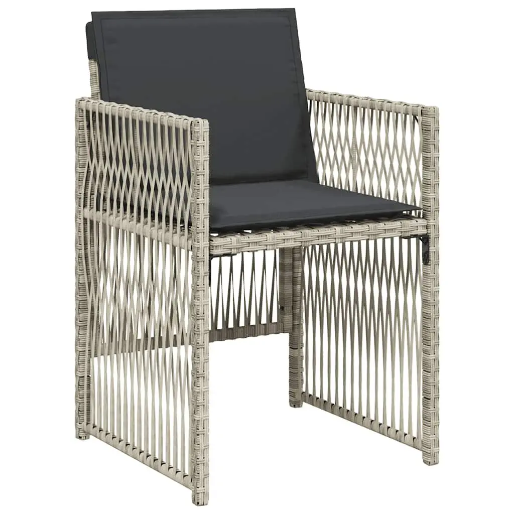 Garden Dining Set Poly Rattan 13 Piece Outdoor Furniture Grey