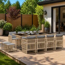 Practical 13-Piece Garden Dining Set for Your Patio