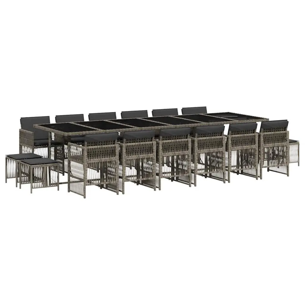 17 Piece Dining Set for Outdoor Use