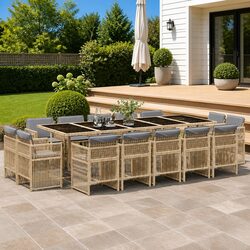 15 Piece Outdoor Furniture Set for Entertaining