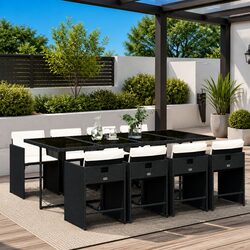 Practical 9 Piece Outdoor Dining Set for Entertaining