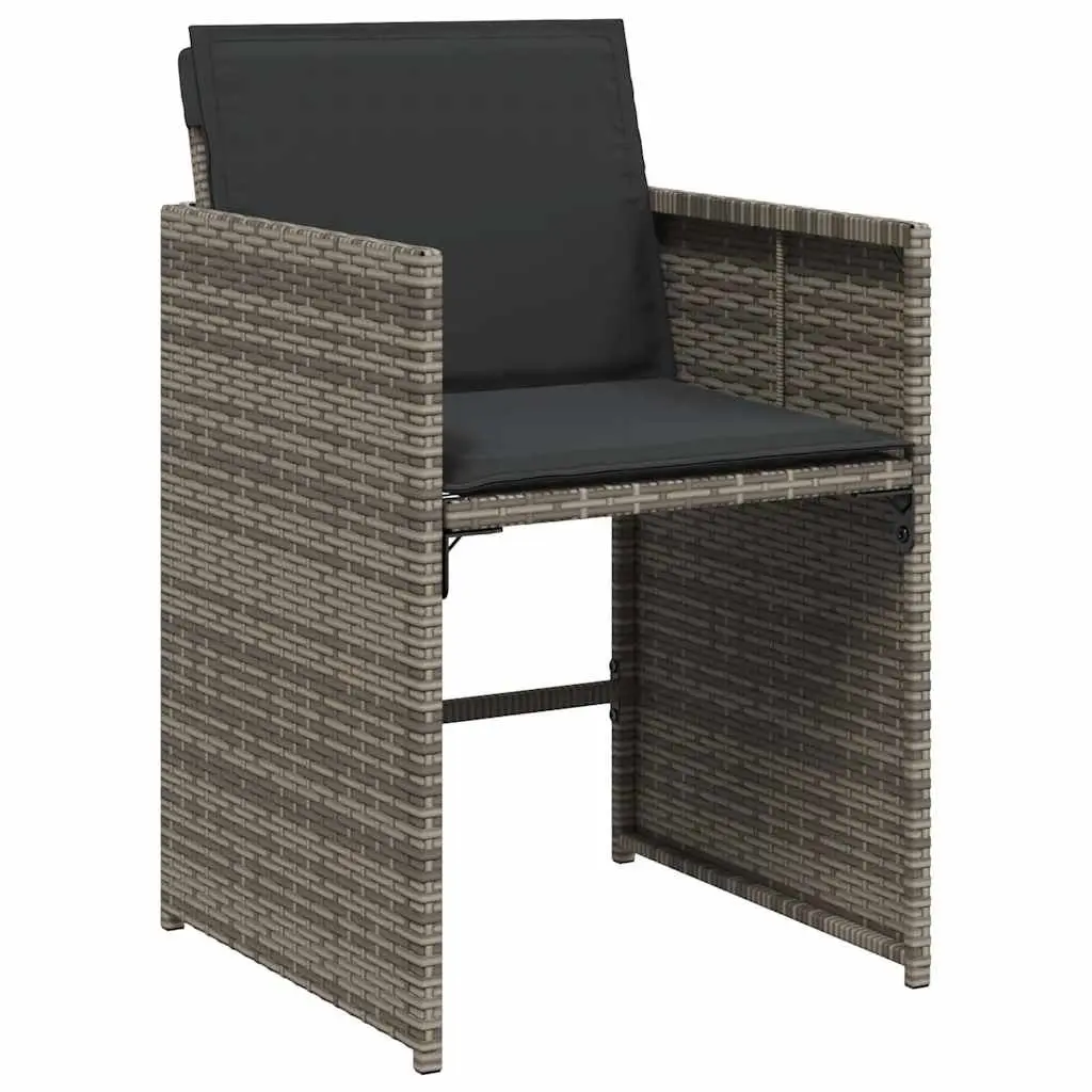 Outdoor Dining Set 9 Piece Garden Furniture Grey Poly Rattan Chairs Table