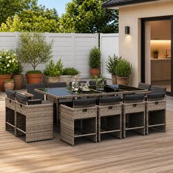 Practical 13-Piece Outdoor Dining Set for Your Garden
