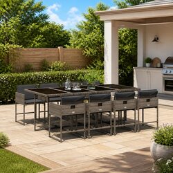 Versatile 9 Piece Dining Set for Outdoor Use