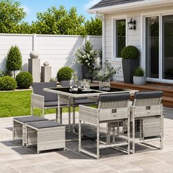 Practical 9-Piece Set for Your Outdoor Dining Needs