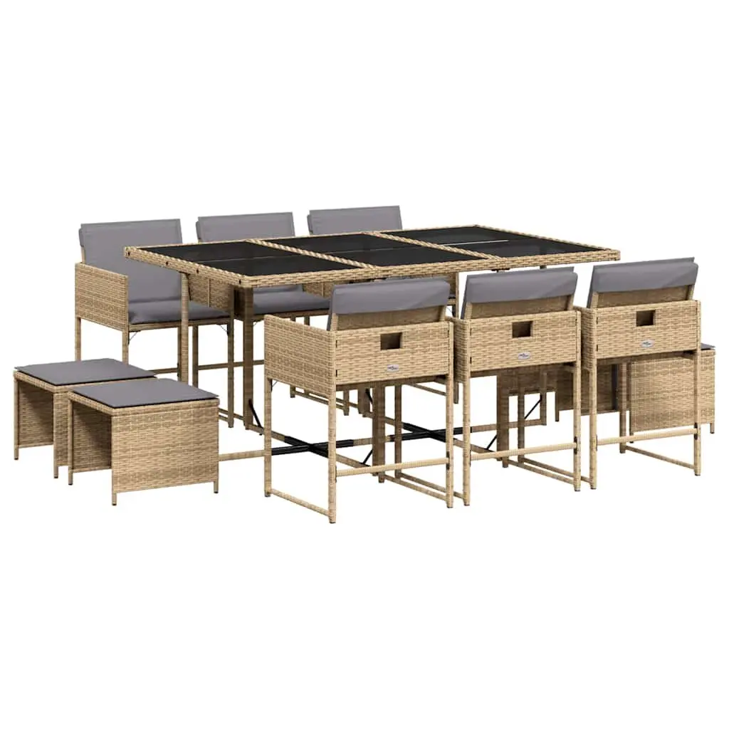11 Piece Outdoor Dining Set for Easy Storage