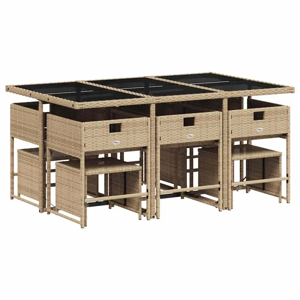 11 Piece Outdoor Dining Set for Easy Storage