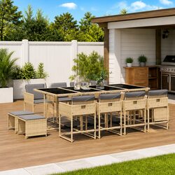 Versatile 13 Piece Dining Set for Outdoor Relaxation