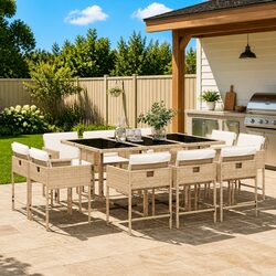 Versatile 11 Piece Garden Dining Set for Outdoor Living