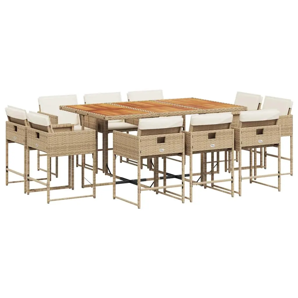 11 Piece Garden Dining Set for Outdoor Use