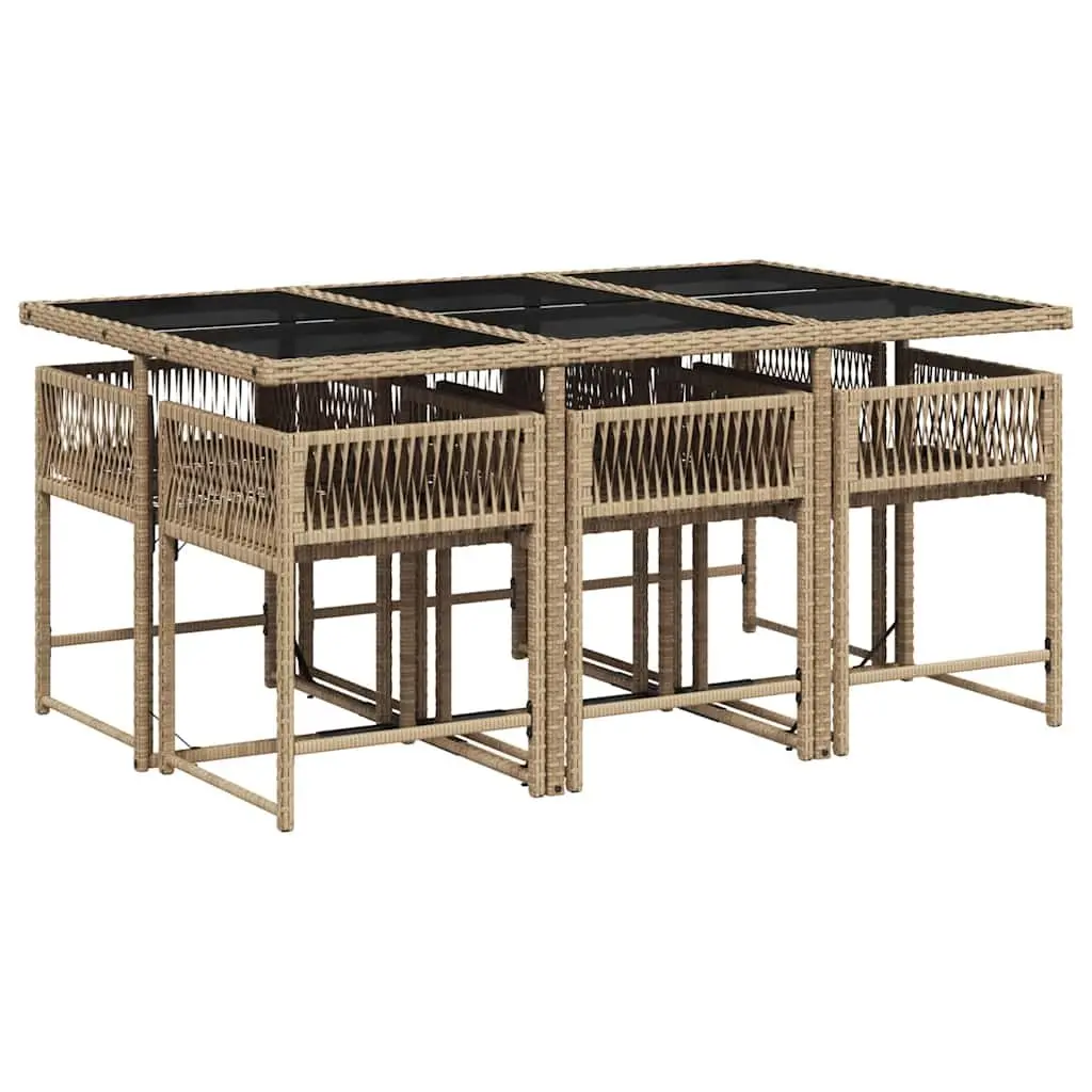 7 Piece Garden Dining Set for Outdoor Use