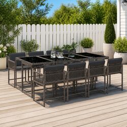 9 Piece Garden Dining Set for Family Outdoor Gatherings
