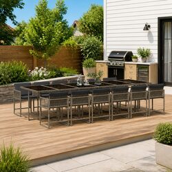 Versatile Grey Garden Dining Set for All Occasions