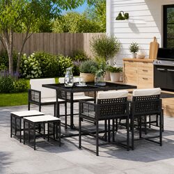 Perfect for Your Patio: 9-Piece Dining Set for Outdoor Use