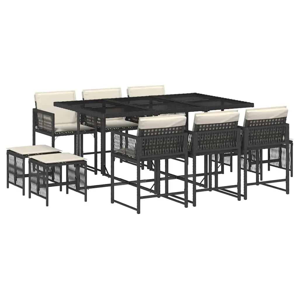 11-Piece Garden Dining Set for Outdoor Use