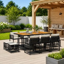 Versatile 11-Piece Garden Dining Set for Your Outdoor Needs