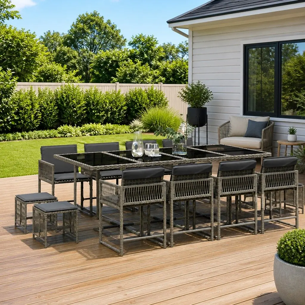 Grey Garden Dining Set for Outdoor Entertaining
