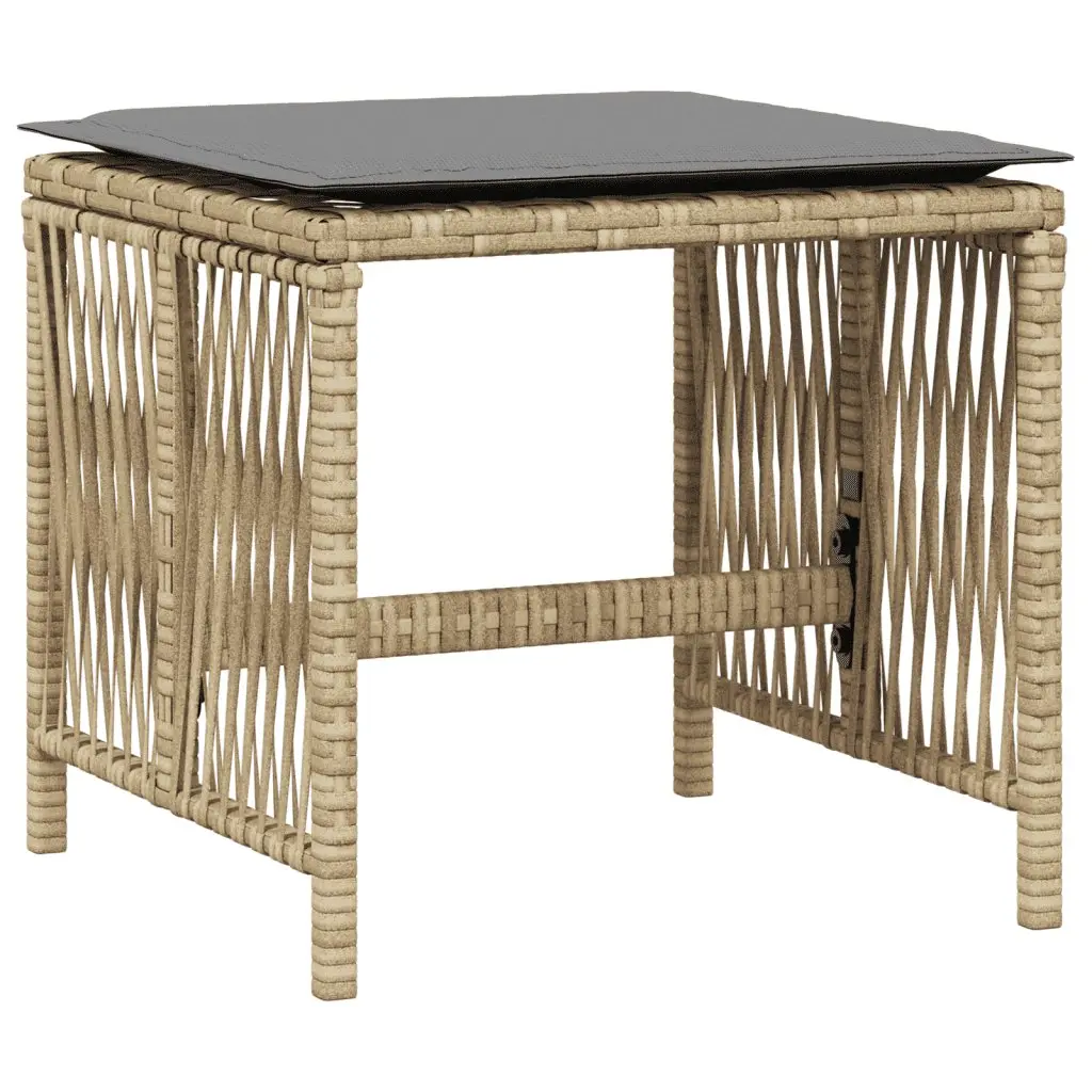 Garden Dining Set PE Rattan 13 Piece Outdoor Furniture Beige Chairs Table Cushions