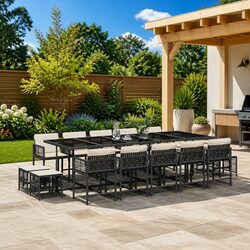 Practical 15-Piece Garden Dining Set for Any Outdoor Setting