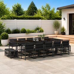 Practical 15 Piece Dining Set for Your Outdoor Needs