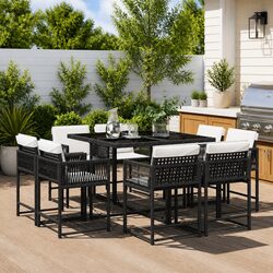 Versatile 9 Piece Outdoor Dining Set for Your Patio