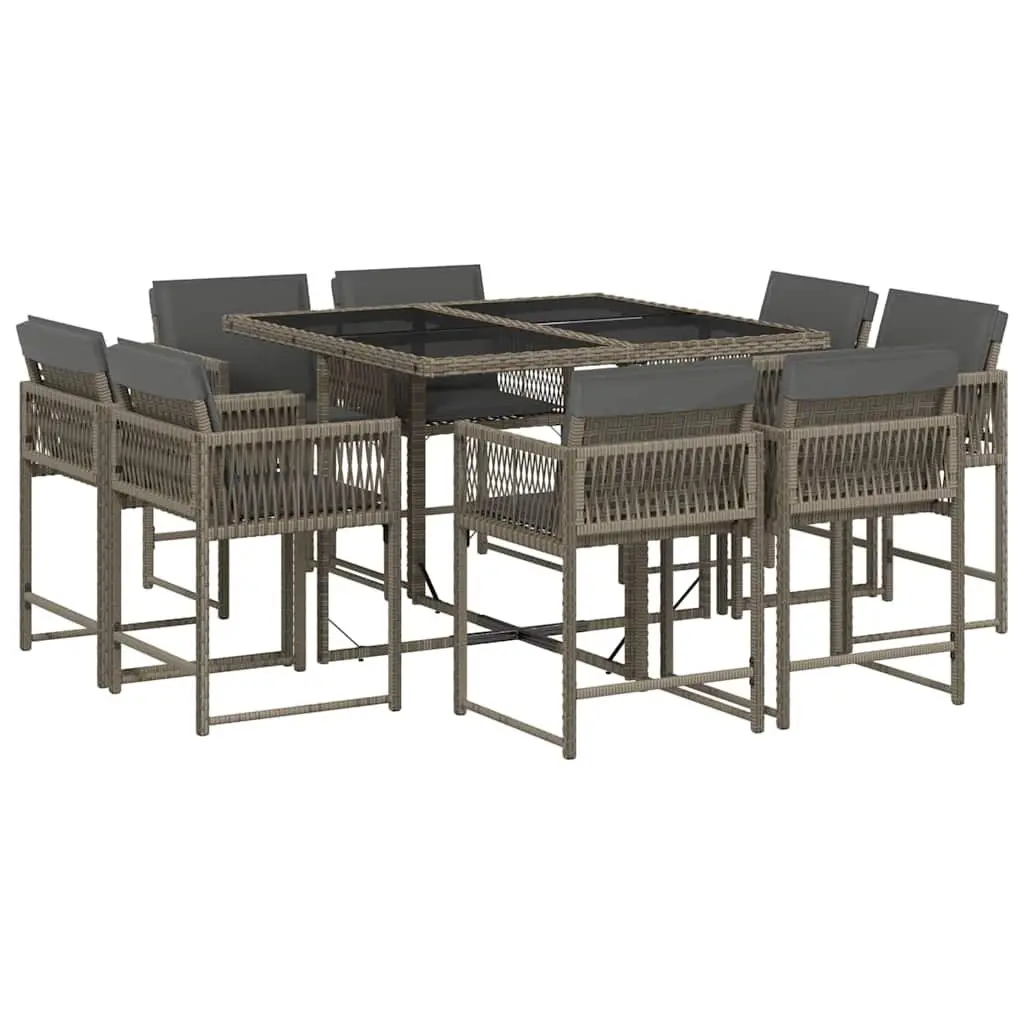 9 Piece Garden Dining Set for Relaxation