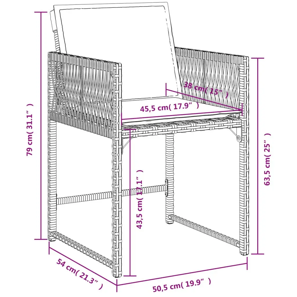 9 Piece Garden Dining Set for Relaxation