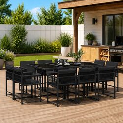 Practical 11 Piece Outdoor Dining Set for Any Space