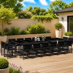 17 Piece Garden Dining Set for Easy Living